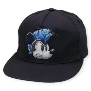 Disney Parks Authentic Youth Baseball Cap Mohawk Graffiti Punk Mickey Mouse